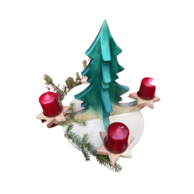 Tischdekoration Tannenbaum Kerzen