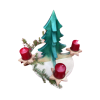 Tischdekoration Tannenbaum Kerzen
