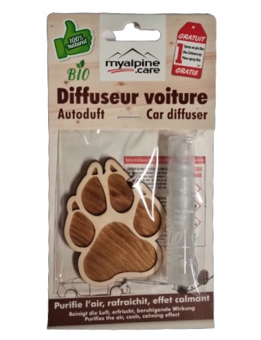 Diffuseur pour voiture "Patte" - 100% naturel et bio