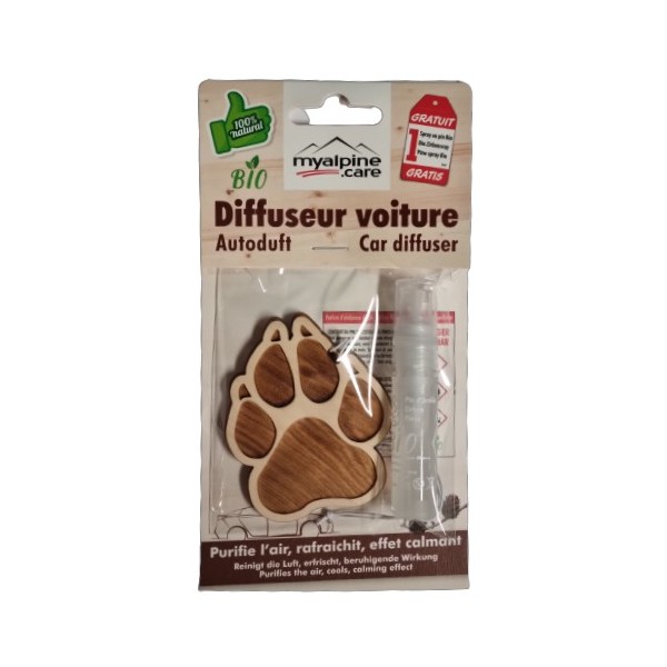 Diffuseur pour voiture "Patte" - 100% naturel et bio