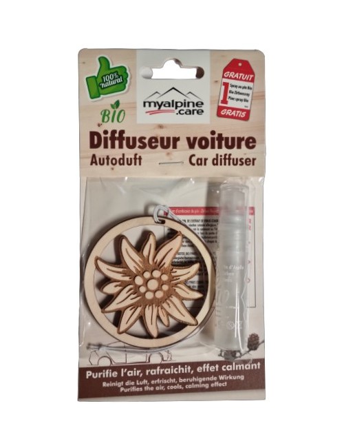 Diffuseur pour voiture "Edelweiss" - 100% naturel et bio