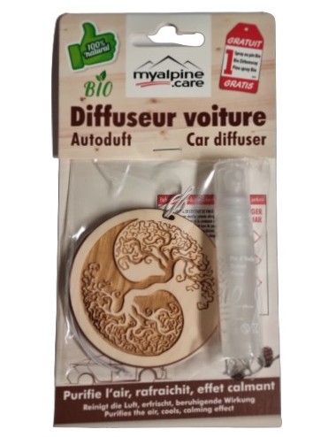 Diffuseur pour voiture "Ying Yang" - 100% naturel et bio