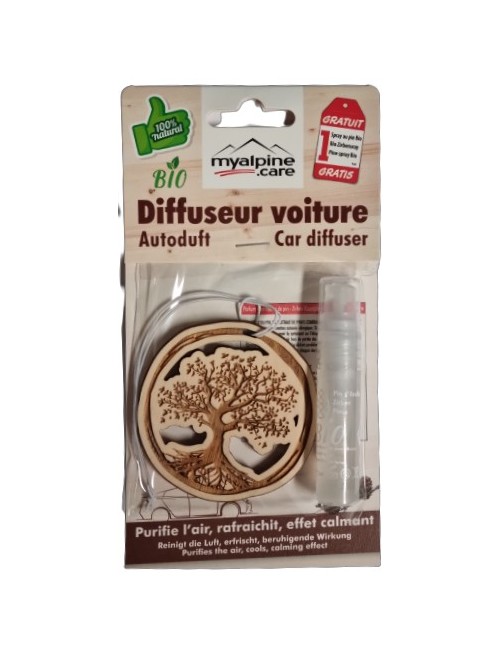 Diffuseur pour voiture "Arbre de vie" - 100% naturel et bio