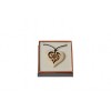 Collier en pin coeur et Edelweiss