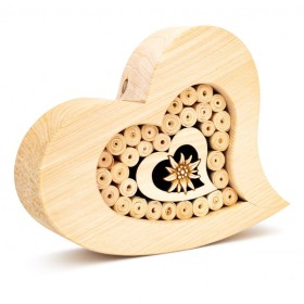 Kiefernherz Edelweiss und Rollen 14 cm