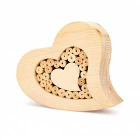 Pine heart with rollers 14 cm