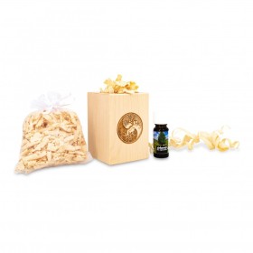 Interner Diffusor aus Kiefernholz mit "Ying Yang"-Motiv