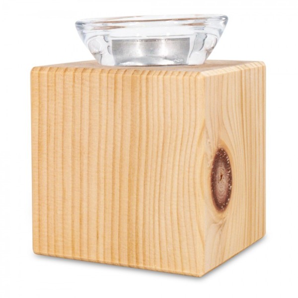 Photophore en pin d'arolle naturel