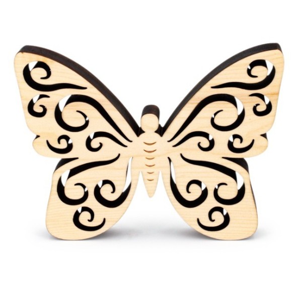 Schmetterling aus Kiefernholz Ornament