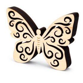Schmetterling aus Kiefernholz Ornament