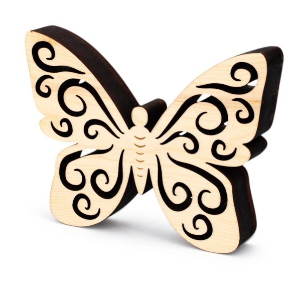 Schmetterling aus Kiefernholz Ornament