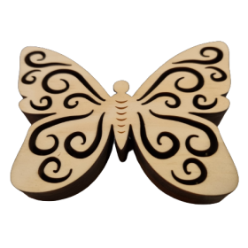 Wooden butterfly box + Swiss pine essential oil 10 ml