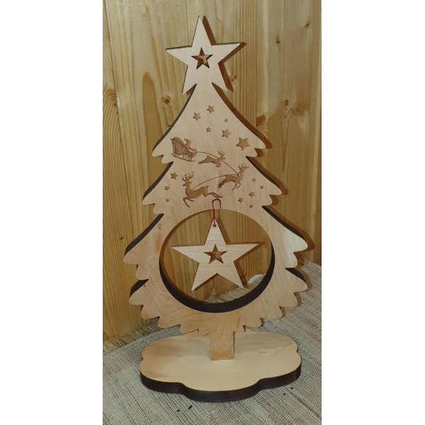 Deko-Tanne Tisch aus Kiefer 35 cm