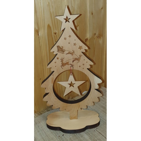 Sapin déco table en pin 35 cm