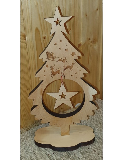 Sapin déco table en pin 35 cm