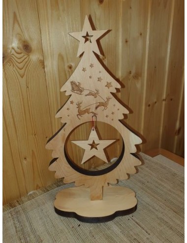 Sapin déco table en pin 35 cm