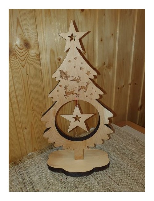 Sapin déco table en pin 35 cm