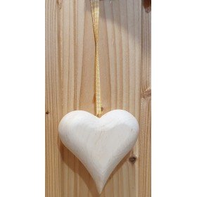 Coeur en pin à suspendre