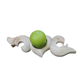 Pine heart candle holder with candle