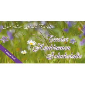 Chocolat artisanal aux fleurs de foin des alpes du Tyrol