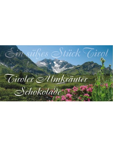 Chocolat artisanal aux herbes des Alpes du Tyrol