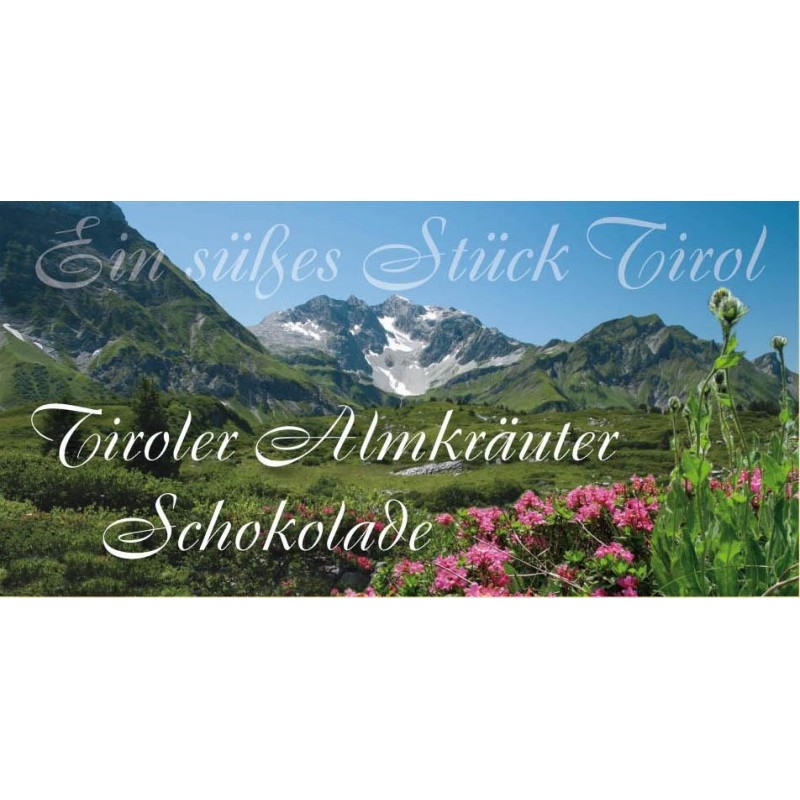 Chocolat artisanal aux herbes des Alpes du Tyrol