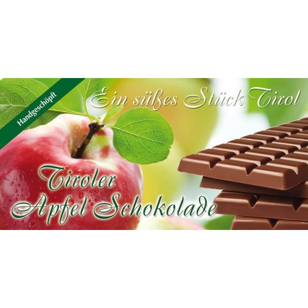 Chocolat artisanal aux pommes BIO du Tyrol