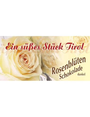 Chocolat artisanal à la fleur de rose des alpes du Tyrol