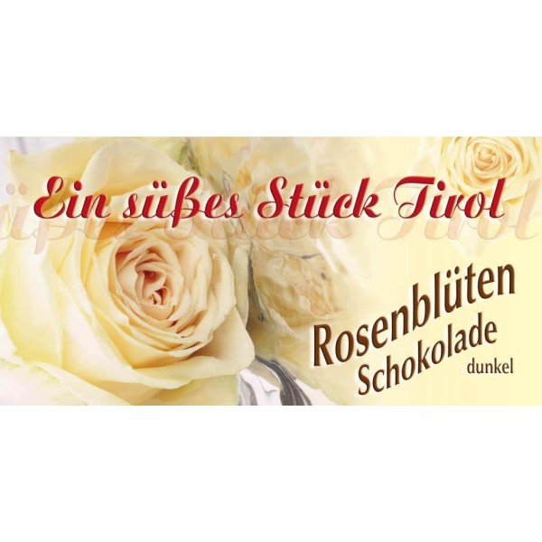 Chocolat artisanal à la fleur de rose des alpes du Tyrol