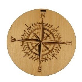 Diffuseur pour voiture Boussole - 100% naturel et bio