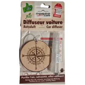 Diffuseur pour voiture Boussole - 100% naturel et bio