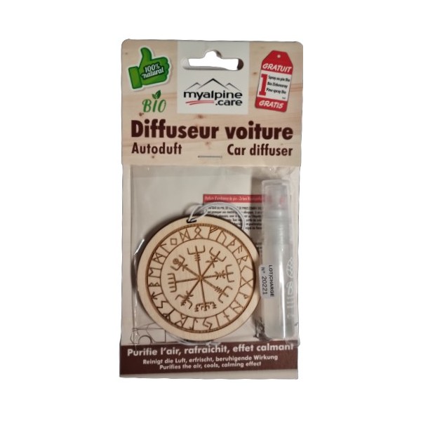 Diffuseur pour voiture Compass de vegvisi - 100% naturel et bio