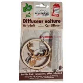 Diffuseur pour voiture Cerf - 100% naturel et bio