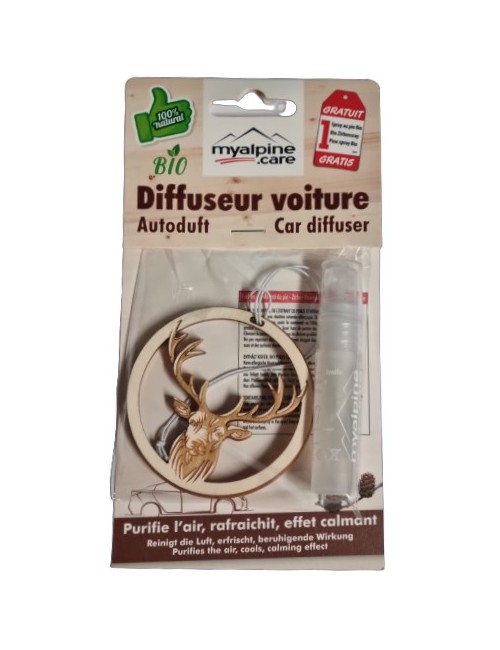 Diffuseur pour voiture Cerf - 100% naturel et bio