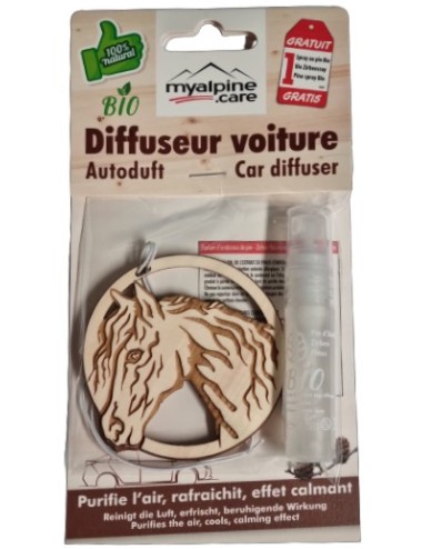 Diffuseur pour voiture Cheval - 100% naturel et bio