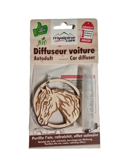 Diffuseur pour voiture Cheval - 100% naturel et bio