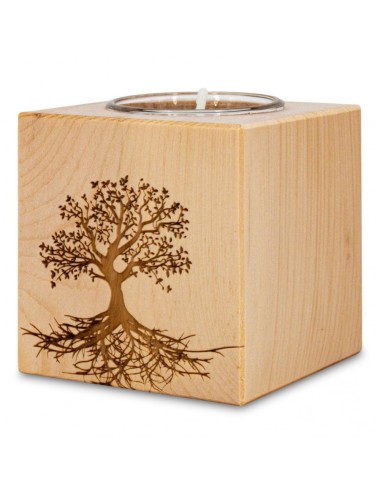 Bougie pin arolle motif Arbre de vie