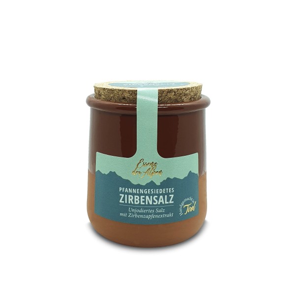 Alpensalz mit Zirbelkiefer - 80g Topf - Essence des Montagnes Alpines