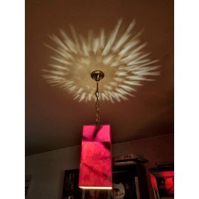 Luminaire Artisanal en Bois de Pin d'Arolle à 3 Niveaux