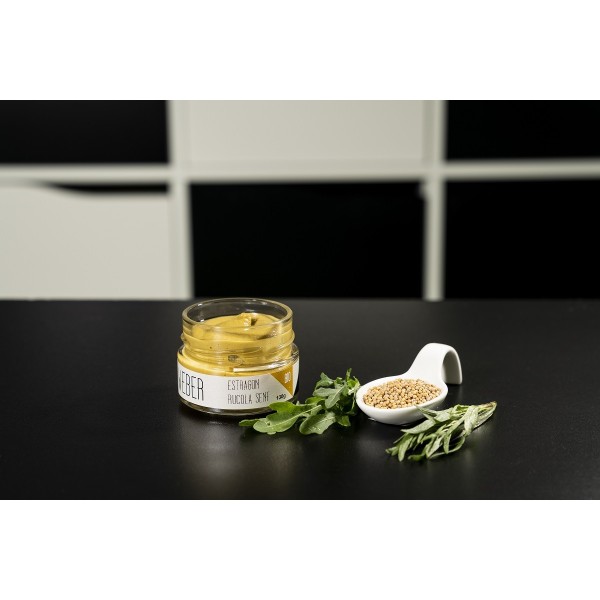 Moutarde Artisanale Bio Estragon et Roquette 130g