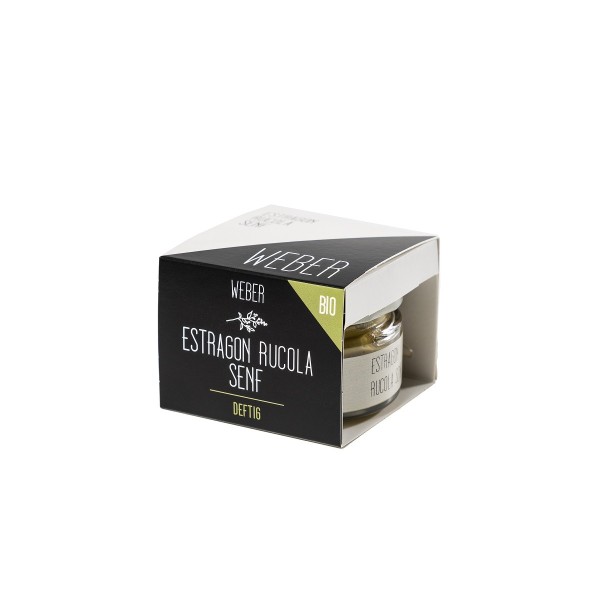 Moutarde Artisanale Bio Estragon et Roquette 130g