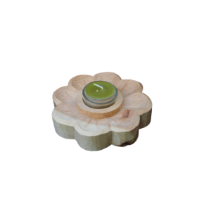Pine flower candle holder + candle