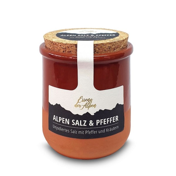 Handwerklich hergestelltes Alpensalz mit Pfeffer - 100g - Reinheit und Tradition der Alpen