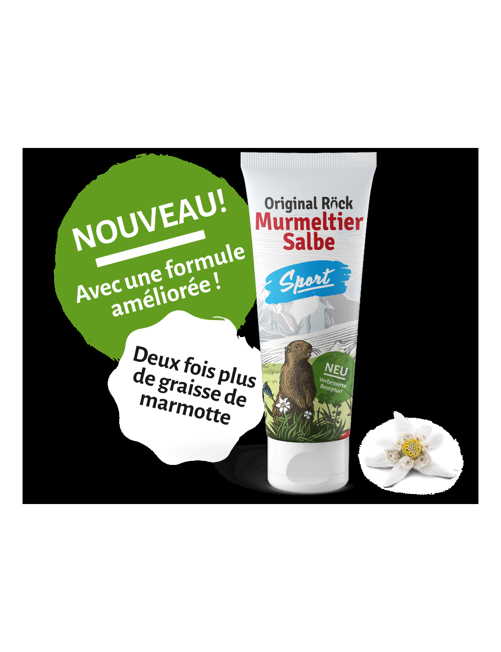 Pommade pour sportifs graisse marmotte 75 ml