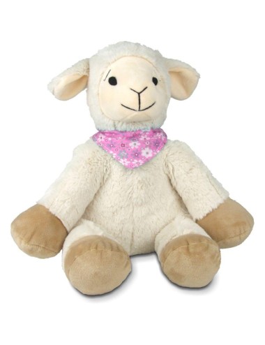 Peluche Mouton en Pin d'Arolle Rose Flori - Douce Compagnie pour Enfants