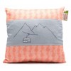 Coussin pin arolle motif télécabine 25x25cm
