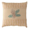 Coussin pin arolle motif pive/pin 25x25cm