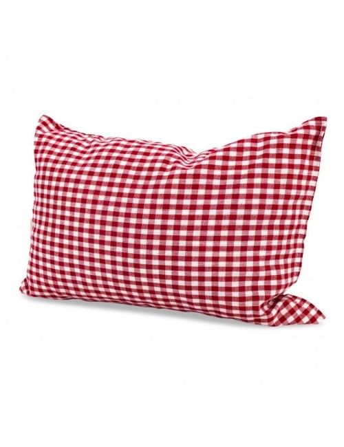 Coussin écorce pin Rouge/blanc 20x30cm