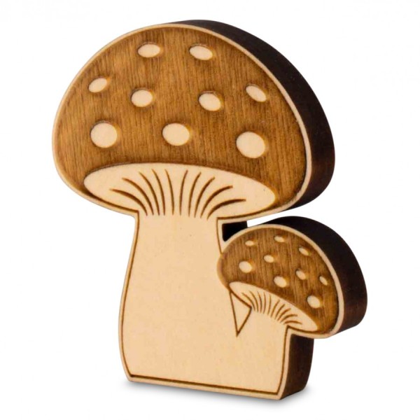 Champignon pin arolle porte-bonheur