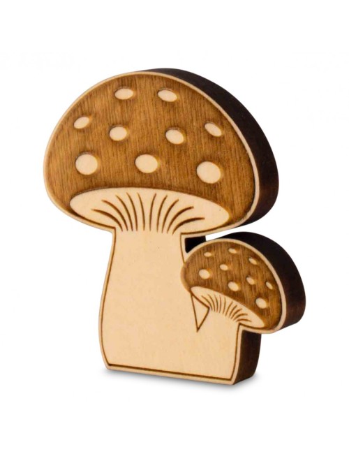 Champignon pin arolle porte-bonheur